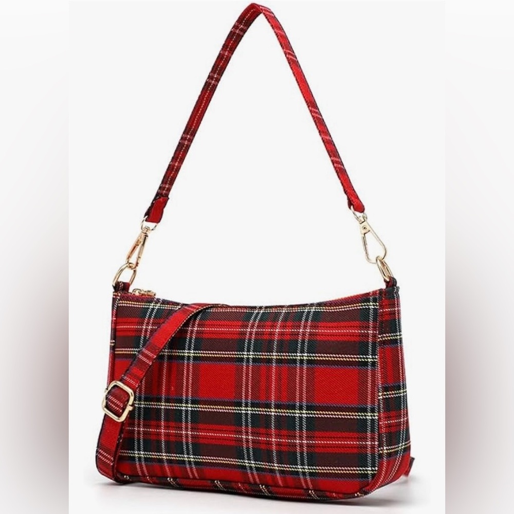 Ro Rox Sheena Tartan Check Punk 90's Crossbody Purse Handbag NIP